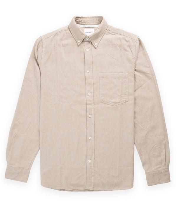 Norse Projects Anton Organic Flannel Shirt - Utility Khaki