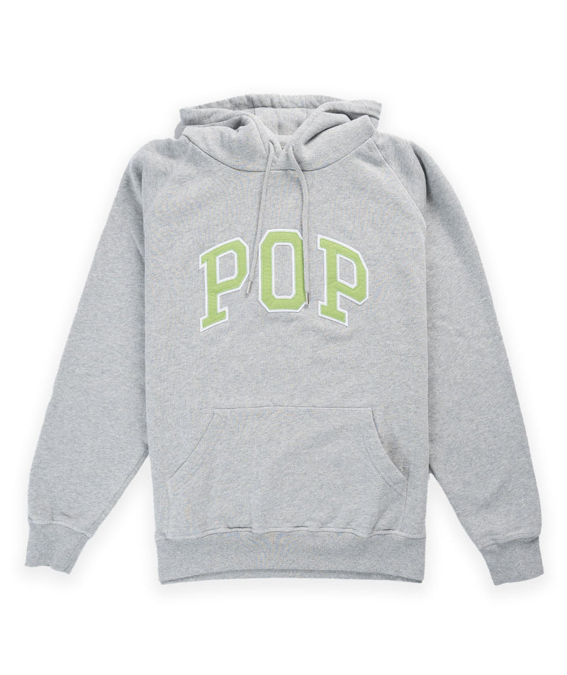 POP Trading Company Arch Hooded Sweat - Light Grey Heather