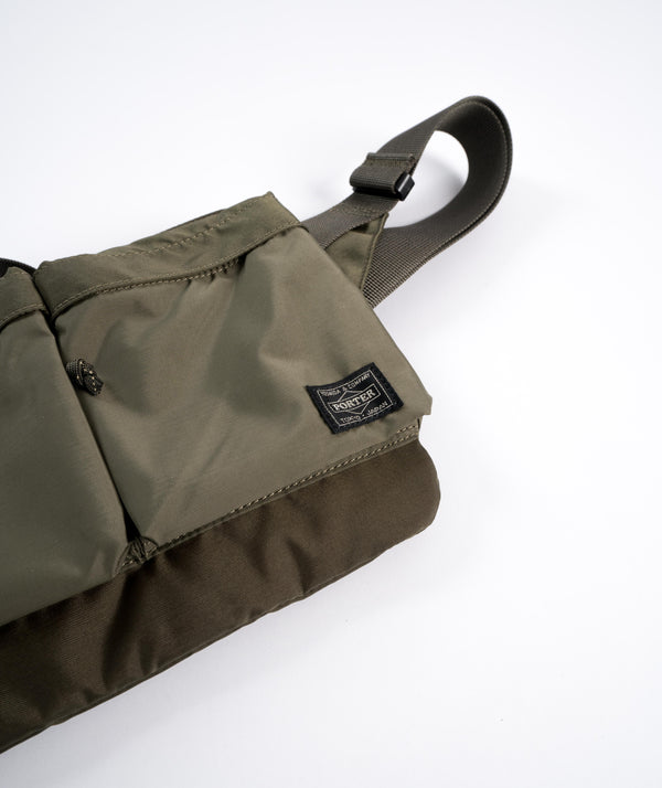 Porter Yoshida Force Waist Bag - Olive Drab