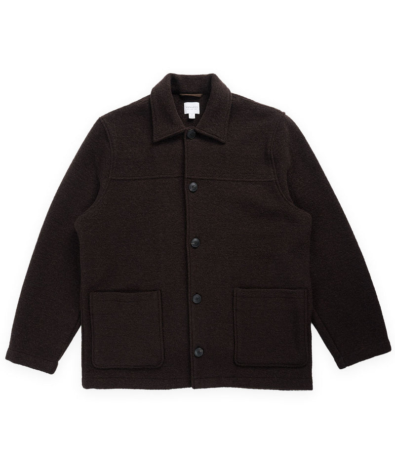 Sunspel Double Faced Chore Jacket - Coffee