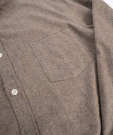 Sunspel Brushed Cotton Flannel Shirt - Cedar