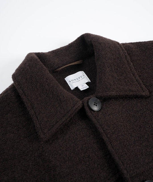 Sunspel Double Faced Chore Jacket - Coffee