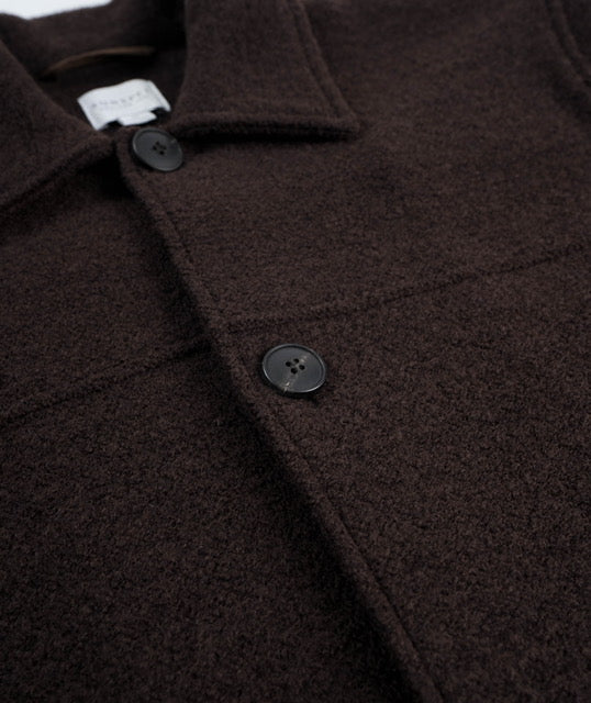 Sunspel Double Faced Chore Jacket - Coffee