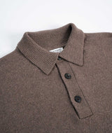 Sunspel Lambswool Polo Shirt - Cedar