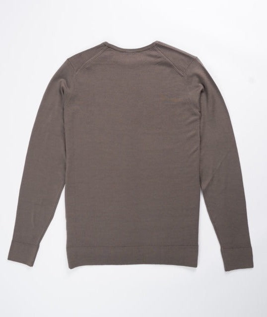 Sunspel Merino Crew Neck Jumper - Ceder