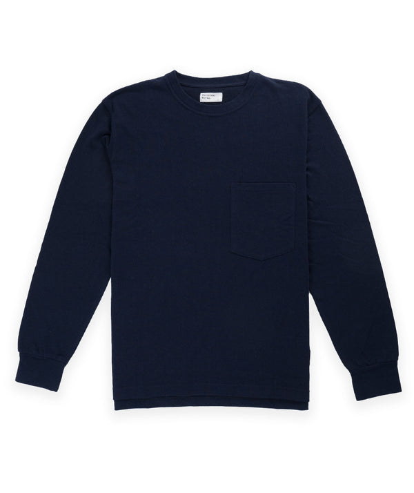 Universal Works Big Pocket LS T-Shirt - Navy