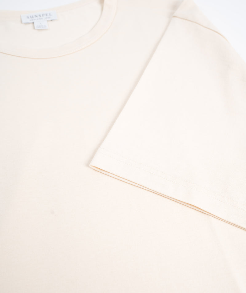 Sunspel Short Sleeve Crew Neck T-Shirt - Undyed