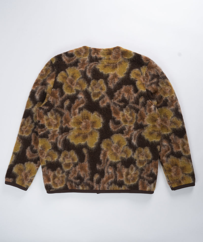 Universal Works Flower Fleece Cardigan - Brown