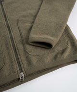 Universal Works Wool Fleece Zip Bomber - Lovat