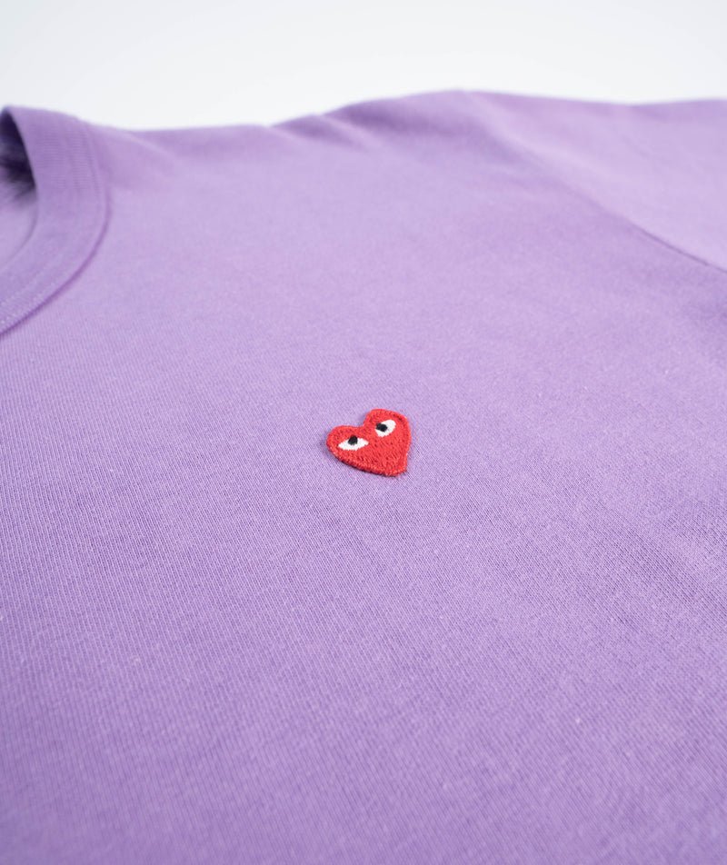 CDG Play Small Heart T-Shirt - Lilac