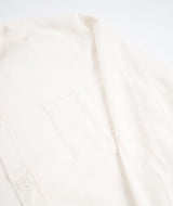 Sunspel Brushed Cotton Flannel Shirt - Ecru