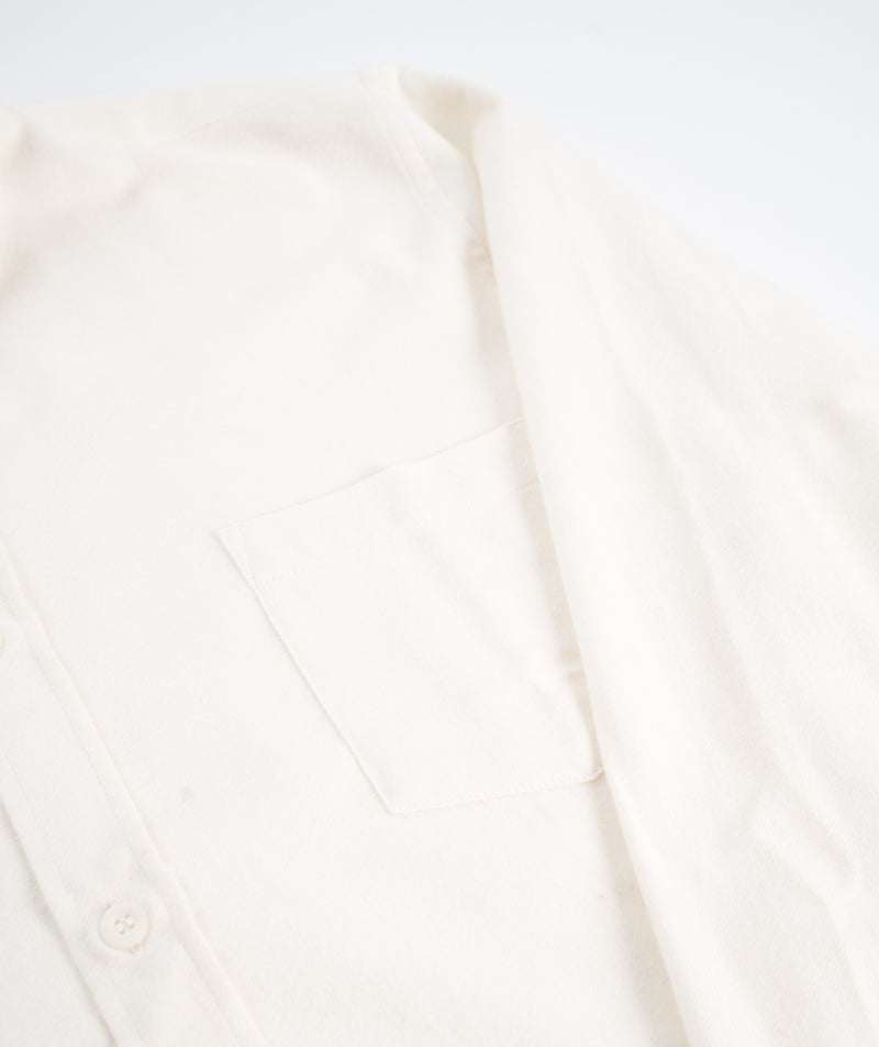 Sunspel Brushed Cotton Flannel Shirt - Ecru