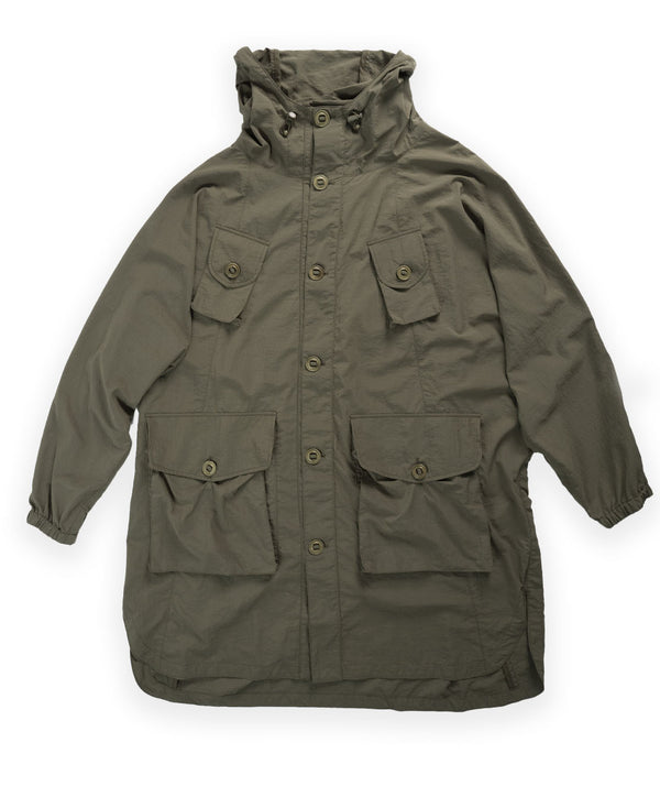 YMC Pala Poncho Hooded Coat - Olive