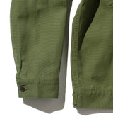 Beams Plus Trucker Jacket Hard Twisted Oxford - Olive