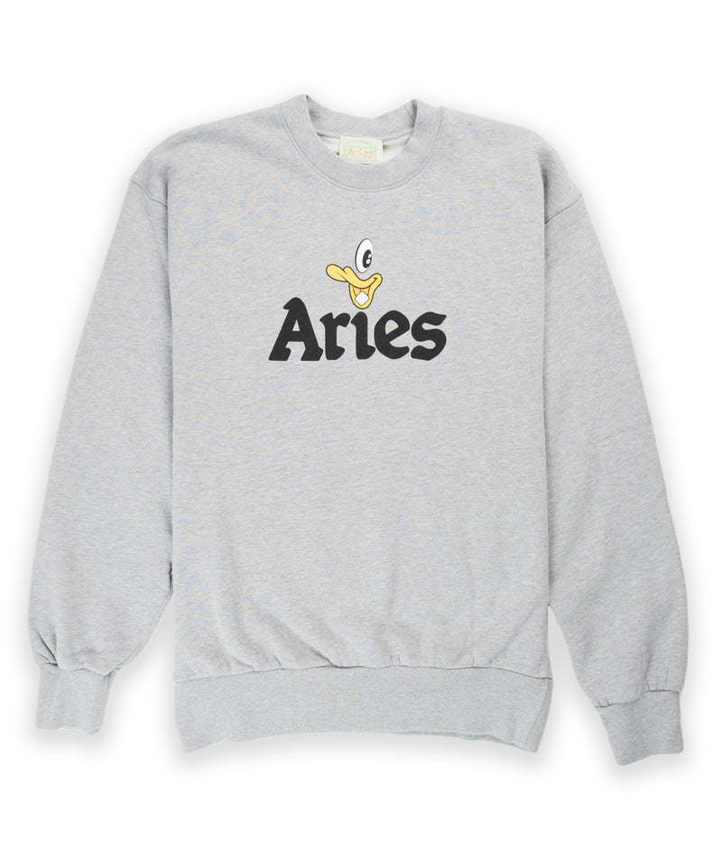 Aries - Aye Duck Sweatshirt - Grey Marl