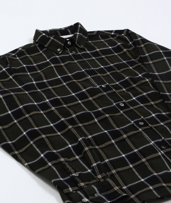 Norse Projects - Anton Brushed Flannel Check Shirt - Beech Green