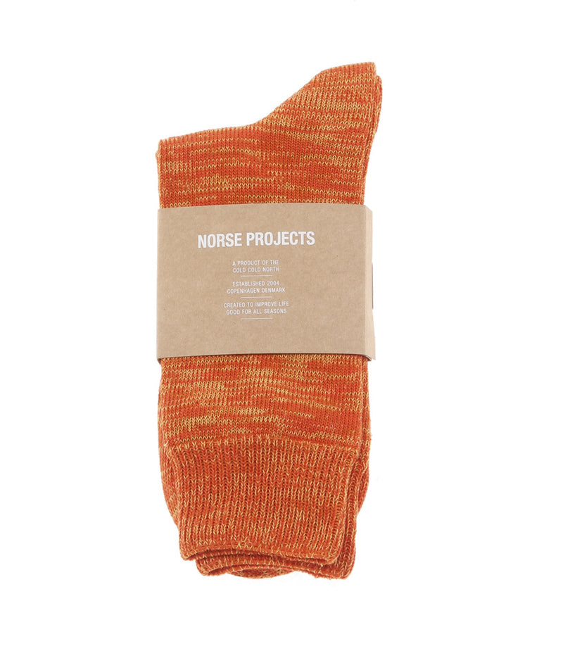 Norse Projects - Bjarki blend socks - Burnt Orange