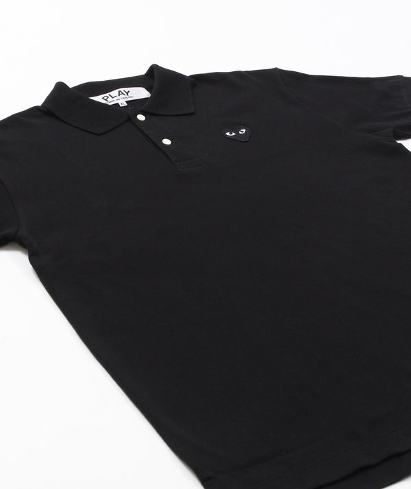 CDG Play - Black Heart Polo - Black