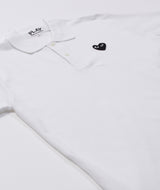 CDG Play - Black Heart Polo - White