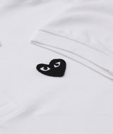 CDG Play - Black Heart Polo - White