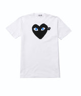 CDG Play - Blue Eyed Black Heart T-Shirt - White