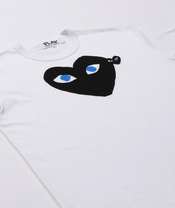 CDG Play - Blue Eyed Black Heart T-Shirt - White