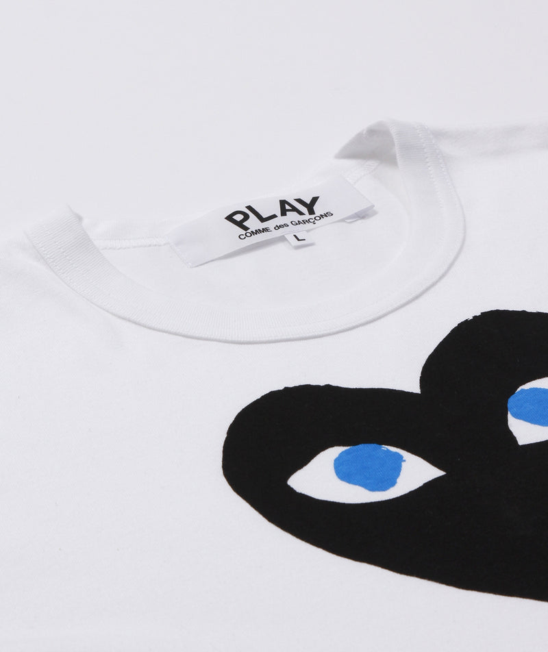 CDG Play Blue Eyed Black Heart T-Shirt