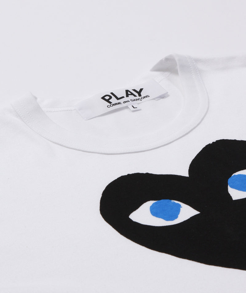 CDG Play - Blue Eyed Black Heart T-Shirt - White