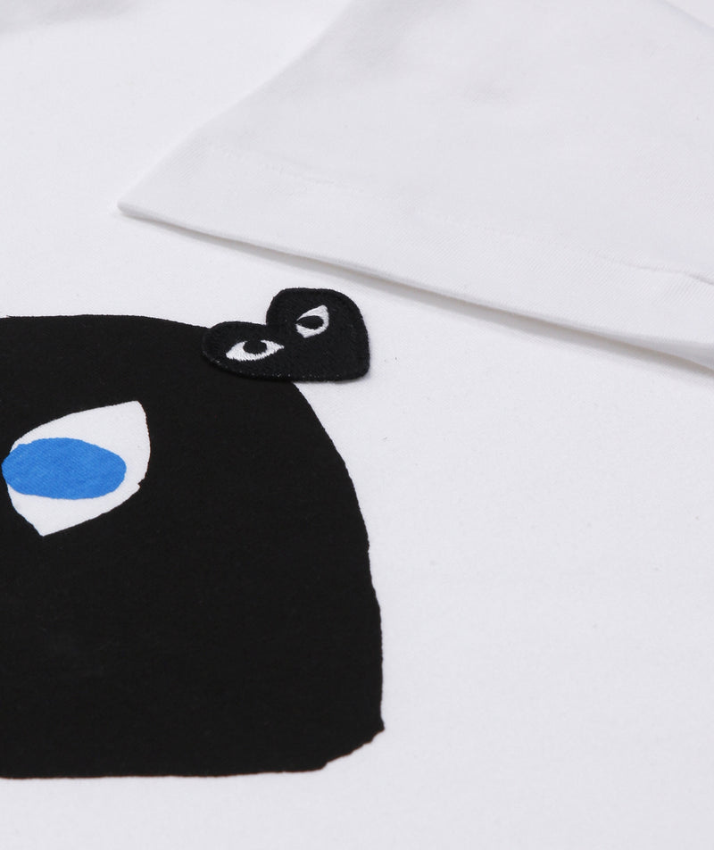 CDG Play - Blue Eyed Black Heart T-Shirt - White