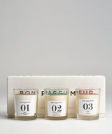 Bon Parfumeur: Mini Candle Set "01, 02, 03"