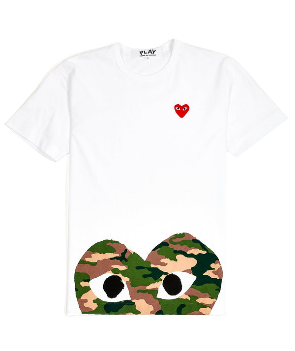 CDG: Camo Heart T-Shirt "White"