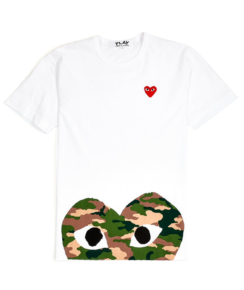 Cdg camo heart t shirt discount