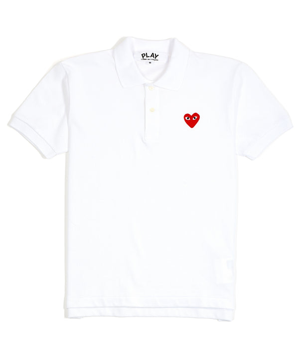 CDG: Short sleeve Polo "White"