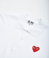 CDG: Short sleeve Polo "White"