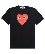 CDG Play Big Red Heart T Shirt Black Copperfield