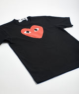 CDG Play: Big red heart T-Shirt "Black"