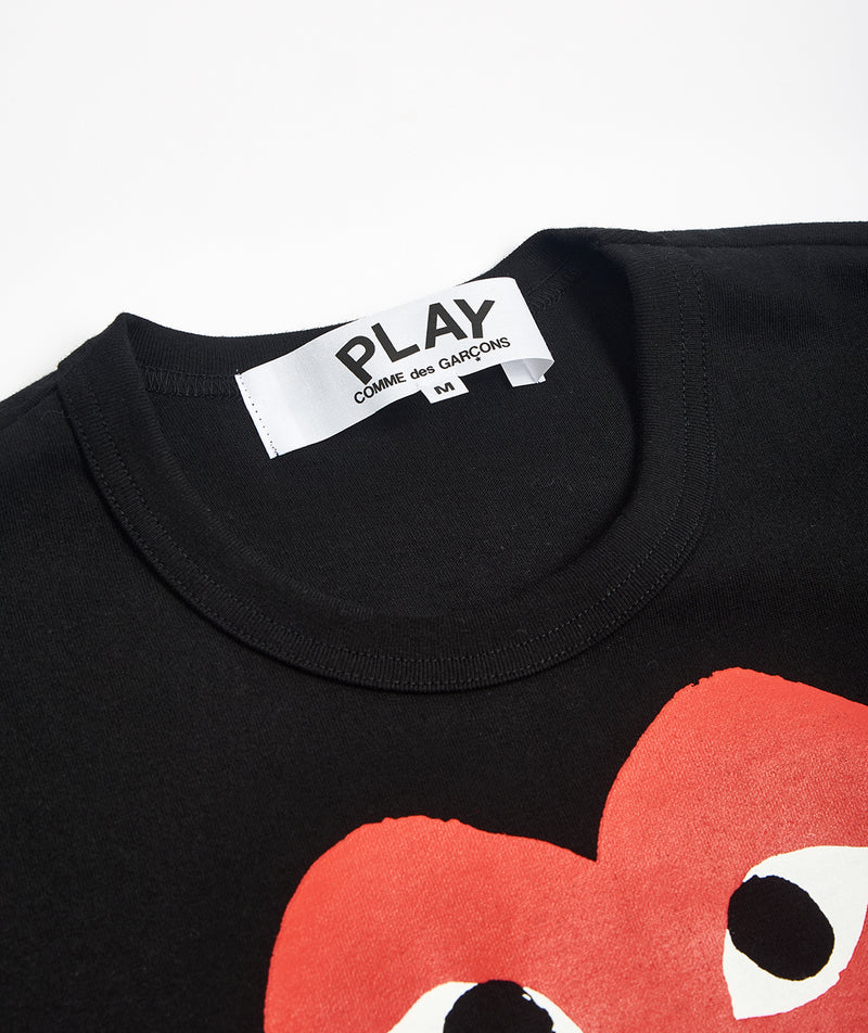 CDG Play: Big red heart T-Shirt "Black"