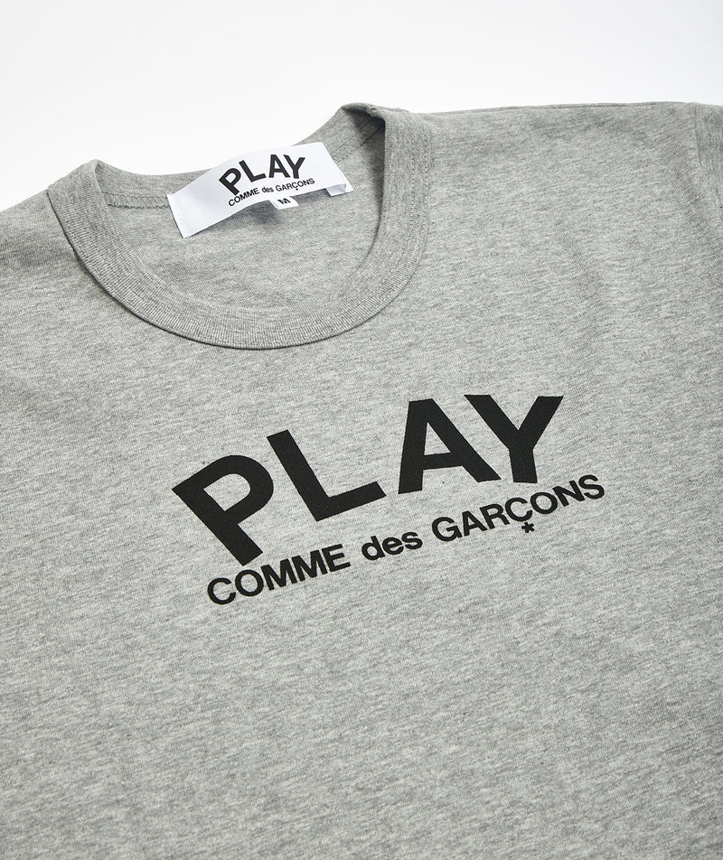 CDG Play Play logo T Shirt Grey Copperfield