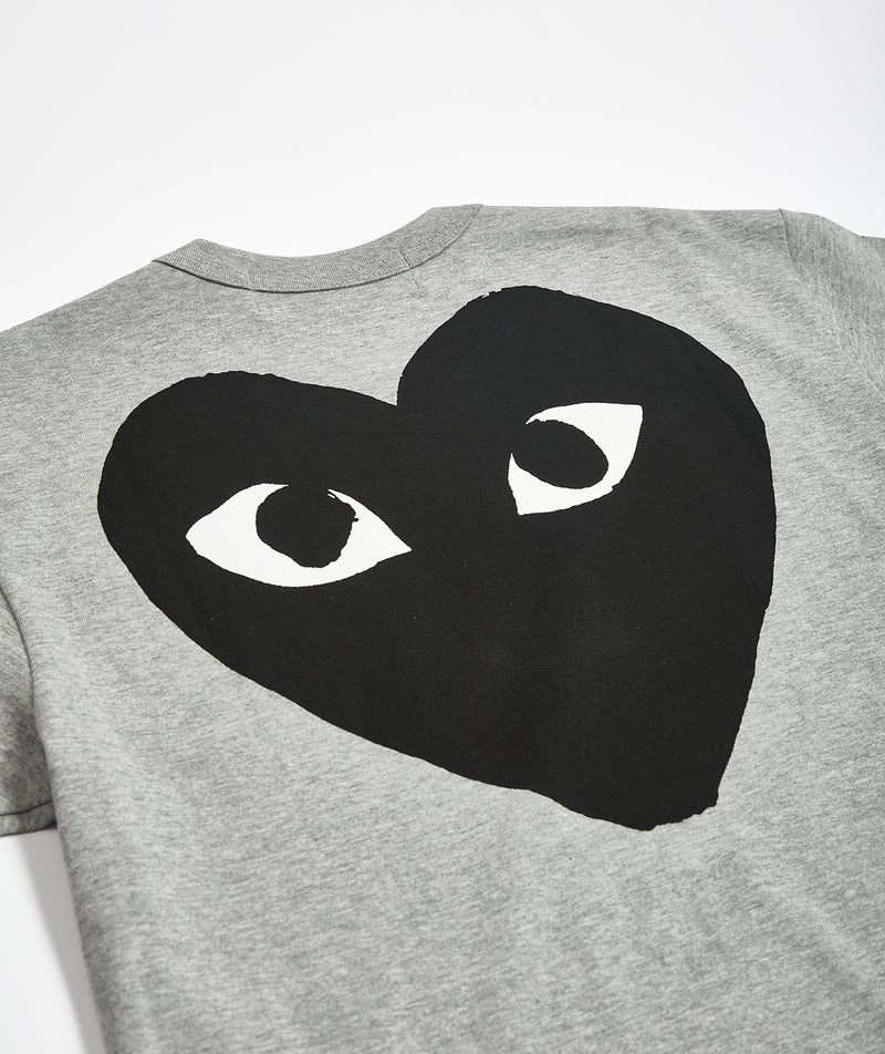 CDG Play Play logo T Shirt Grey Copperfield