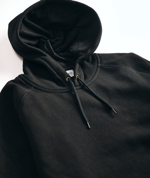 CARHARTT: Hooded Chase Sweat Cotton/Polyester Sweat, 13 oz "Black / Gold"