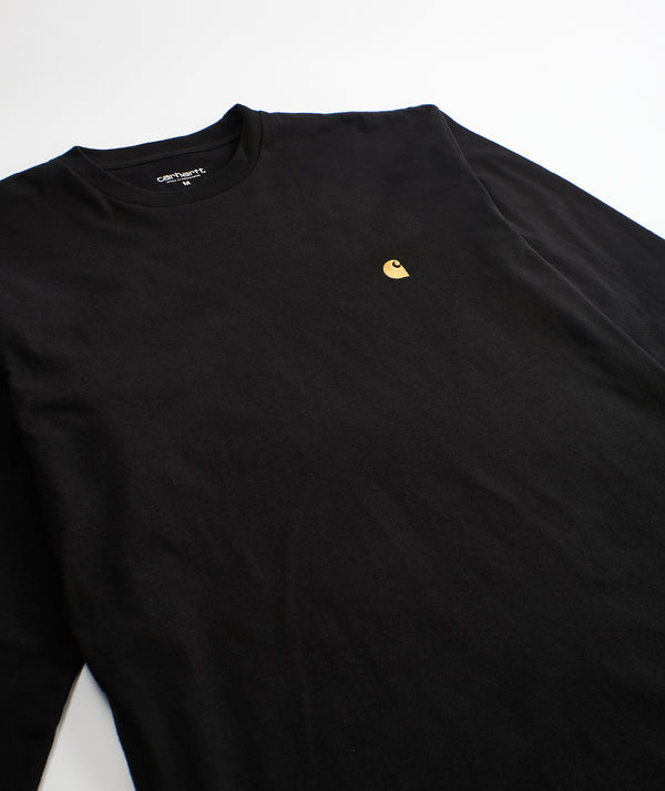 Carhartt: L/S Chase T-Shirt "Black/Gold"