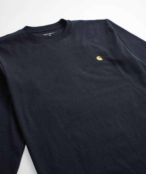 Carhartt: L/S Chase T-Shirt "Dark Navy/Gold"