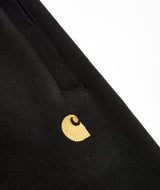 CARHARTT: Chase Sweat Short Cotton/Polyester Sweat, 13 oz "Black / Gold"