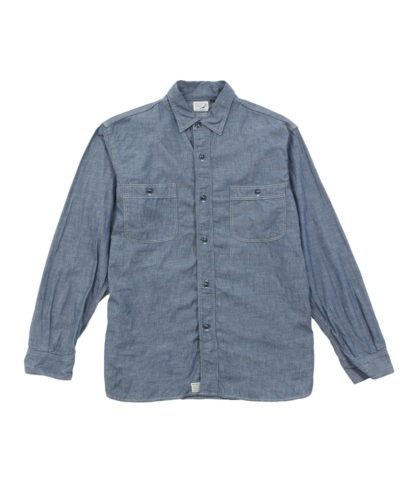 Orslow - Chambray Work Shirt - Blue Chambray