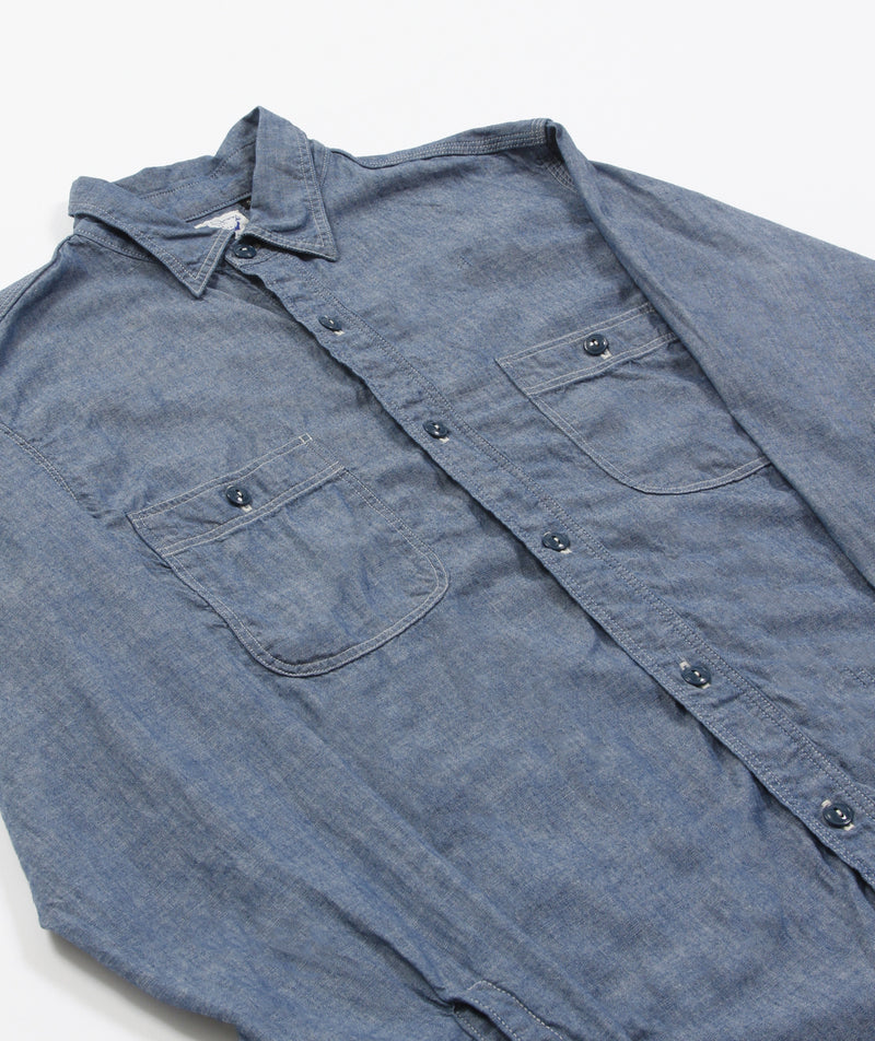 Orslow - Chambray Work Shirt - Blue Chambray