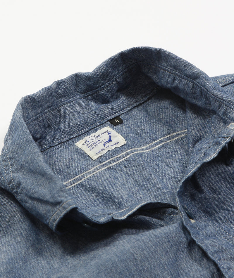 Orslow - Chambray Work Shirt - Blue Chambray