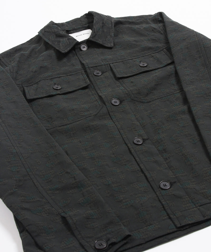 Wood Wood - Clint Jacquard Shirt - Dark Green