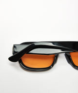 Colorful Standard - Sunglass 01 - Deep Black Solid & Orange