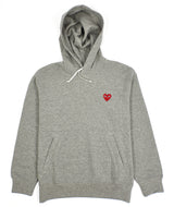 CDG Play: Heart Hooded Sweat "Grey"