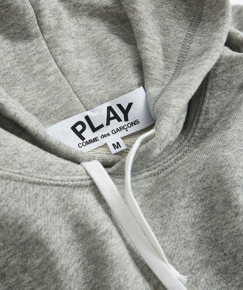 CDG Play: Heart Hooded Sweat "Grey"